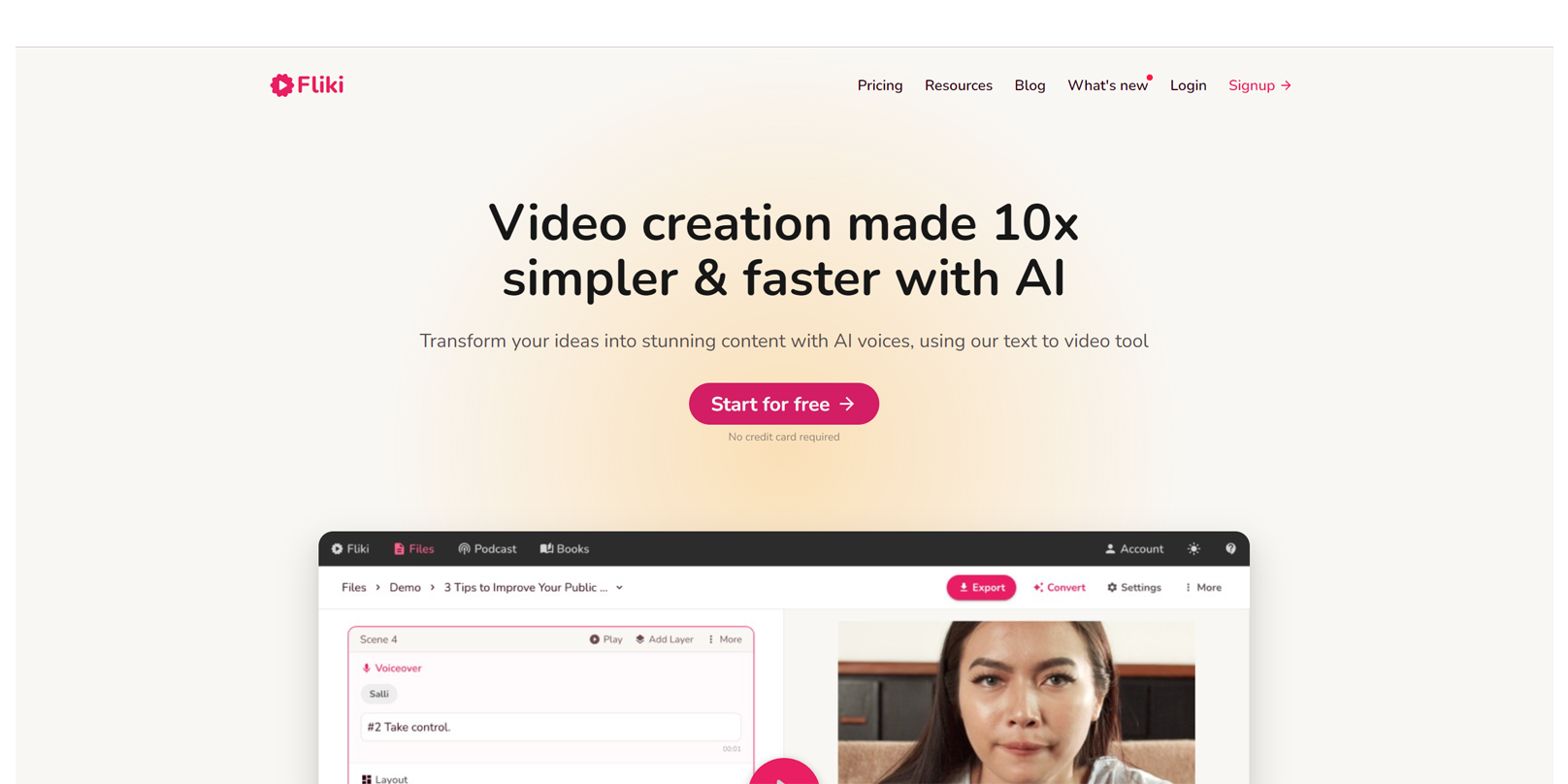 Fliki AI – AI视频制作